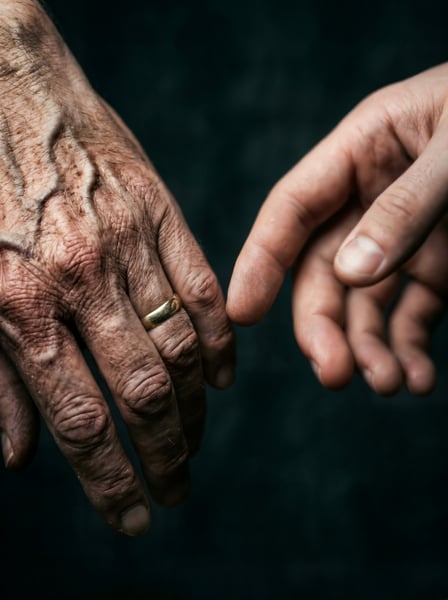 DUAS MÃOS SE ALCANÇANDO CONEXÃO HUMANA AJUDA 2