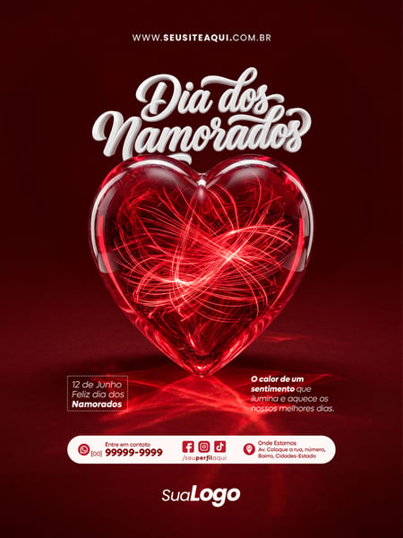 POST FEED 12 DE JUNHO DIA DOS NAMORADOS SOCIAL MEDIA TEMPLATE PSD EDITÁVEL 16