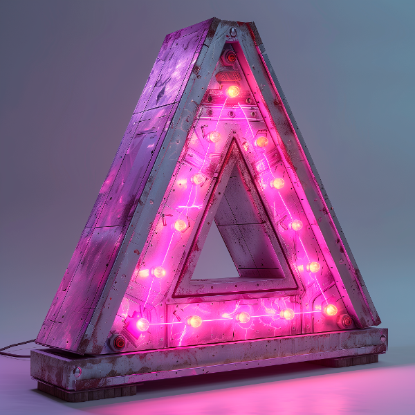 ELEMENTO 3D FUTURISTA | COM LUZES NEON | IMAGEM