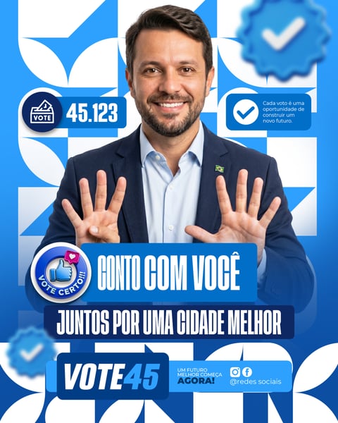 SOCIAL MEDIA POLÍTICO PSD EDITÁVEL 8