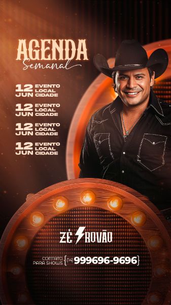 STORY | FLYER EVENTOS | SHOWS, ARTISTAS, AGENDA | PSD EDITÁVEL