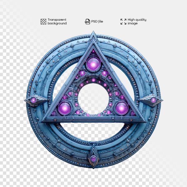 ELEMENTO 3D FUTURISTA | COM LUZES NEON | IMAGEM SEM FUNDO