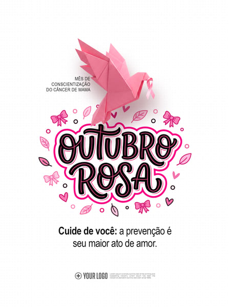 MÊS DE CONSCIENTIZAÇÃO DO CÂNCER DE MAMA CUIDE DE VOCÊ A PREVENÇÃO É SEU MAIOR ATO SOCIAL MEDIA PSD