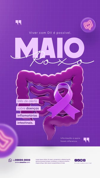 CNA MAIO ROXO CAMPANHA MÊS DE CONSCIENTIZAÇÃO SOBRE DOENÇAS INFLAMATÓRIAS INTESTINAIS STORY (4)