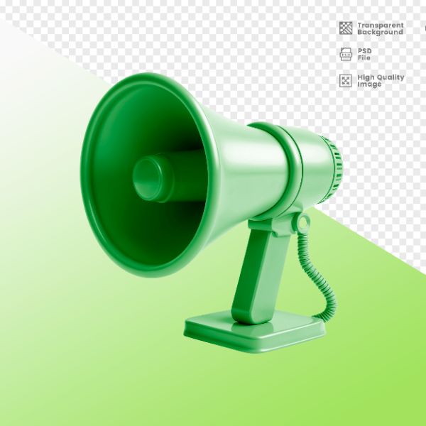 ELEMENTO PARA COMPOSIÇÃO MEGAFONE VERDE