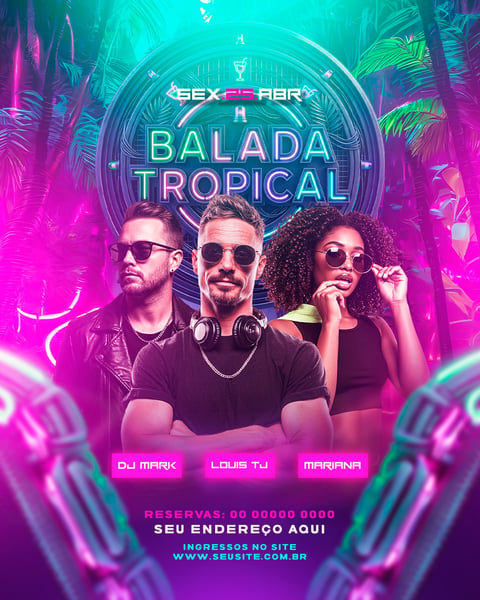 FLYERS PARA EVENTOS BALADA TROPICAL FEED