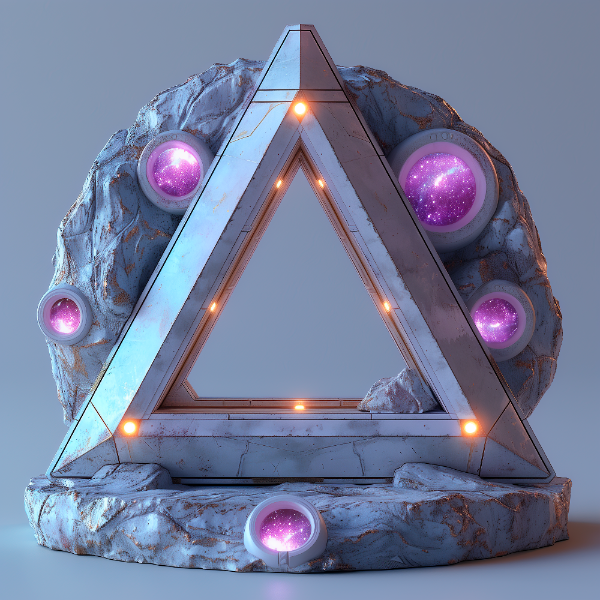 ELEMENTO 3D FUTURISTA | COM LUZES NEON | IMAGEM