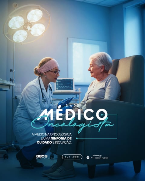 09 DE JULHO - DIA DO MÉDICO ONCOLOGISTA - FLYER SOCIAL MEDIA PSD EDITÁVEL