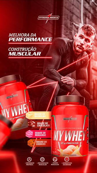 IZM SOCIAL MEDIA STORY INTEGRAL MEDICA MY WHEY 900G BENEFICIOS