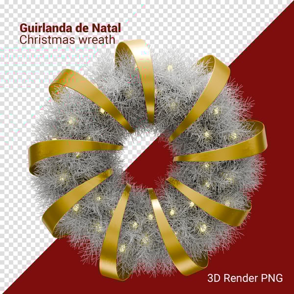 WRH GUIRLANDA DE NATAL 3D RENDER PNG PARA COMPOSIÇÃO (5)