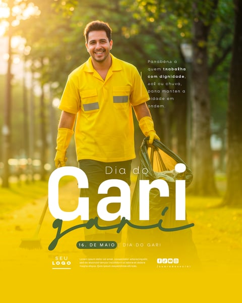 DIA DO GARI 16 DE MAIO SOCIAL MEDIA FEED EDITÁVEL