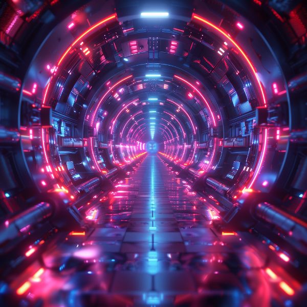 TÚNEL | NAVE ESPACIAL | NEON | FUTURISTA | BACKGROUND