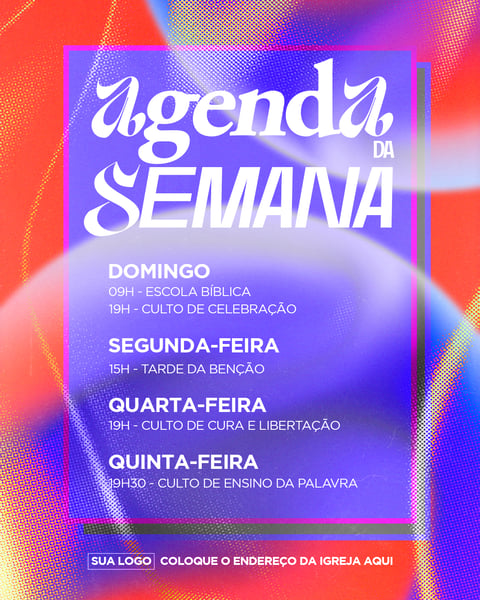 QQM FLYER AGENDA DA SEMANA PSD EDITÁVEL