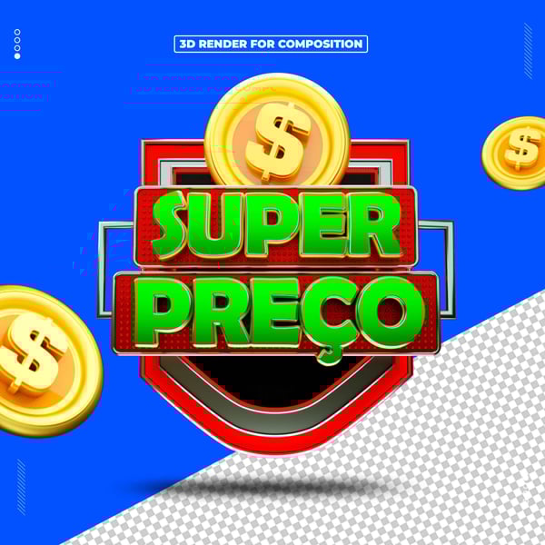 SELO 3D SUPER PREÇO PARA COMPOSIÇÃO