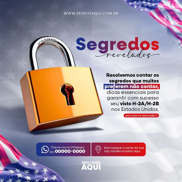 VISTO AMERICANO | INTERCÂMBIO | PSD EDITÁVEL