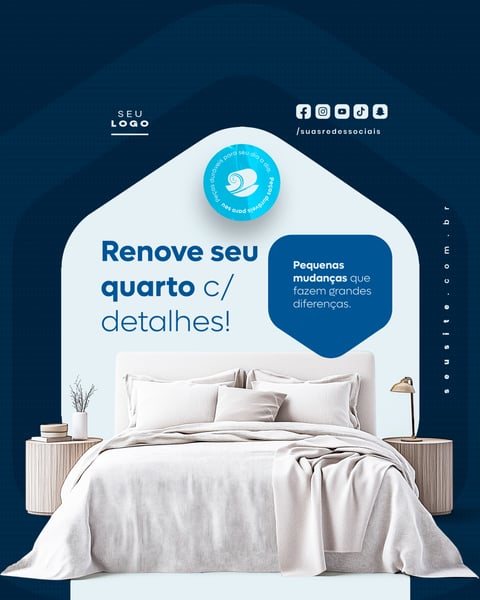 CAMA MESA E BANHO ENXOVAL FEED VERTICAL SOCIAL MEDIA PSD EDITÁVEL