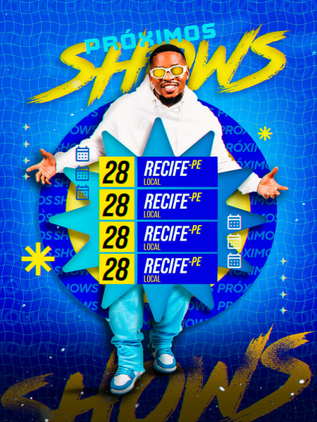 FLYER AGENDA SHOW ARTISTA EVENTO FEED