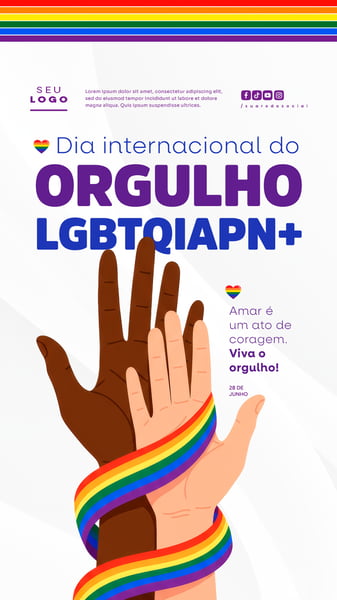 DIA INTERNACIONAL DO ORGULHO LGBT 28 DE JUNHO SOCIAL MEDIA STORY