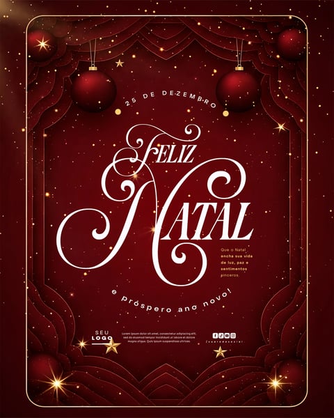 FELIZ NATAL 25 DE DEZEMBRO SOCIAL MEDIA PSD EDITÁVEL 4