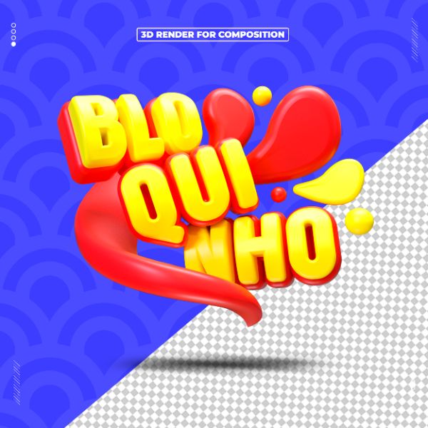 SELO 3D BLOQUINHO CARNAVAL