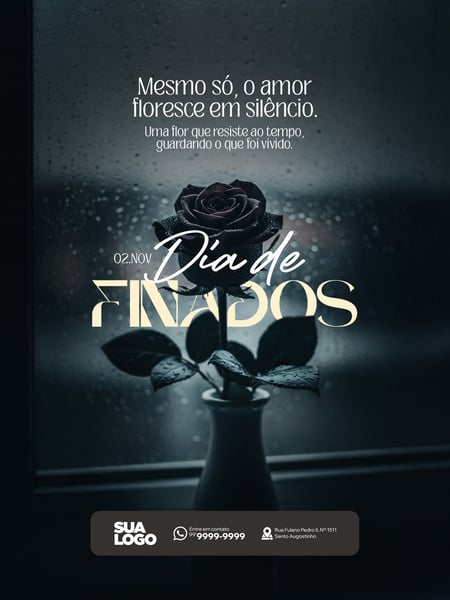DIA DE FINADOS 02 DE NOVEMBRO SOCIAL MEDIA FEED PSD EDITÁVEL