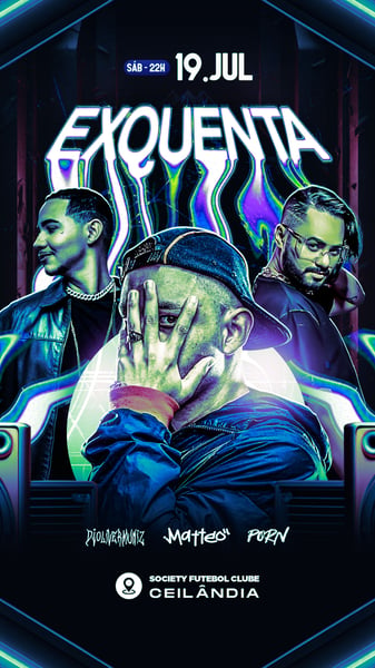 FLYER EVENTO FUNK EXQUENTA PSD EDITÁVEL