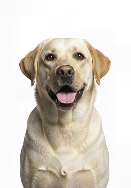 Cachorro retrato fundo branco