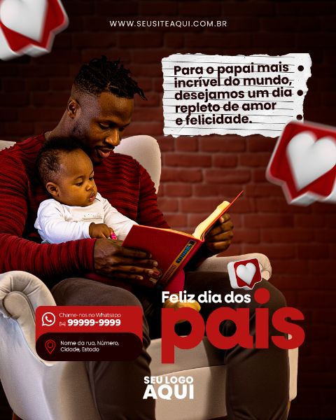 FEED VERTICAL - FELIZ DIA DOS PAIS | SOCIAL MEDIA | PSD EDITÁVEL