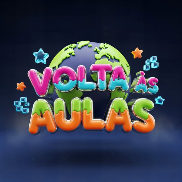 SELO 3D PARA CAMPANHA PUBLICITARIA PARA ESCOLAS, VOLTA AS AULAS-21