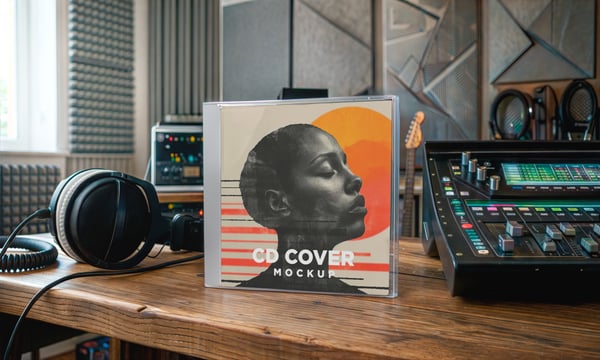 Capa de CD PSD EDITÁVEL MOCKUP