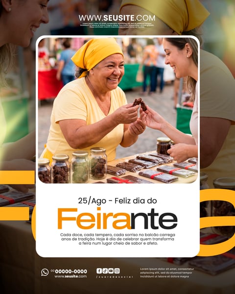 DIA DO FEIRANTE 25 DE AGOSTO SOCIAL MEDIA PSD EDITÁVEL 2