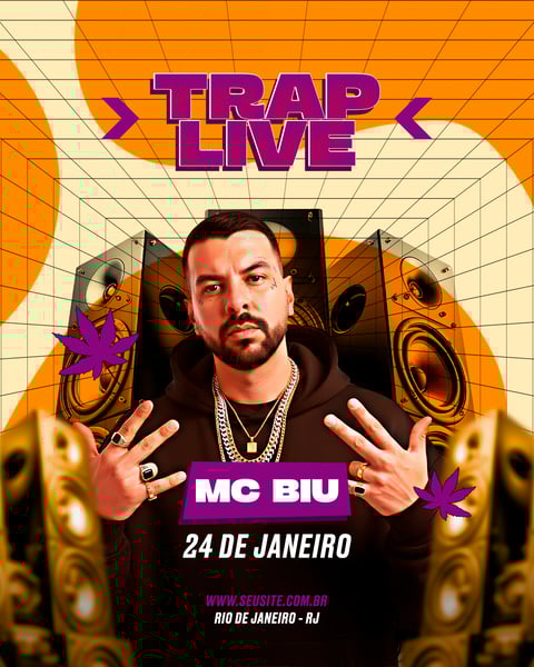 FLYER EVENTO SHOW TRAP LIVE PSD FEED 69