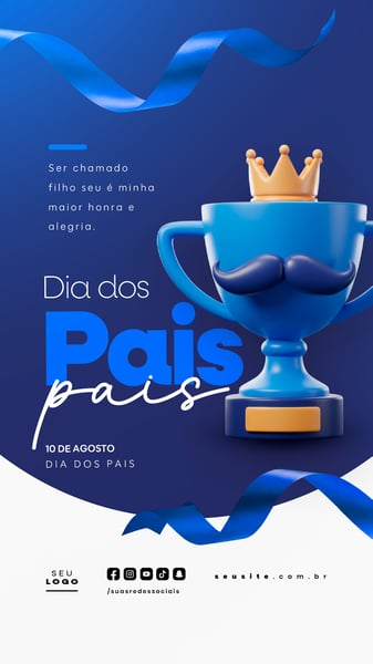 DIA DOS PAIS AGOSTO SOCIAL MEDIA POST EDITÁVEL STORY