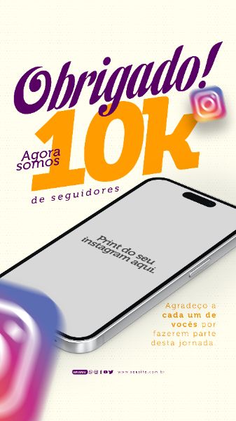STORY - 10K DE SEGUIDORES NO INSTAGRAM