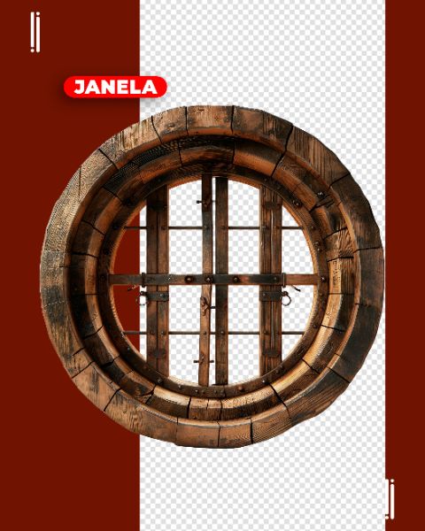 JANELA DE MADEIRA | PARA COMPOSIÇÃO | IMAGEM SEM FUNDO | PSD EDITÁVEL