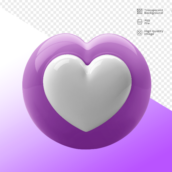 CORAÇÃO -  ELEMENTO 3D CORAÇÃO  PARA COMPOSIÇÃO