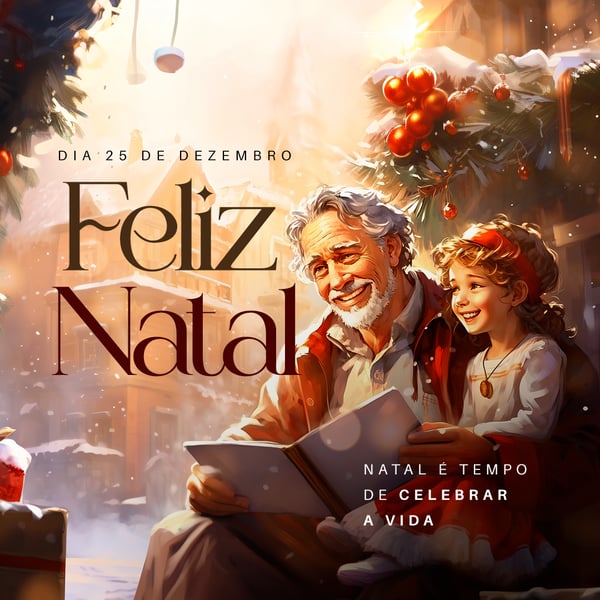BOJ FEED NATAL DIA 25 DE DEZEMBRO PSD EDITÁVEL