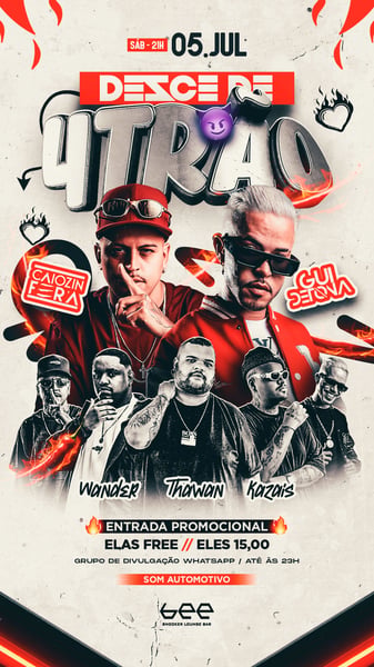 FLYER EVENTO FUNK TRAP PSD EDITÁVEL