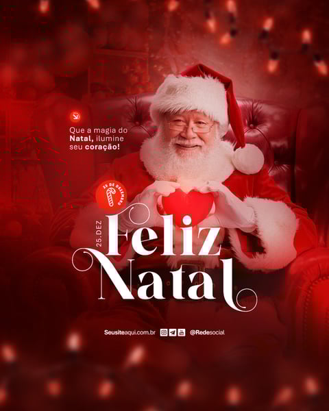 FELIZ NATAL 25 DE DEZEMBRO SOCIAL MEDIA PSD EDITÁVEL