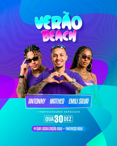FLYER EVENTOS E ARTISTAS VERÃO BEACH