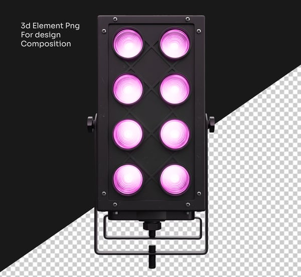REFLETORES DE PALCO COM LÂMPADAS PARA FLYERS DE EVENTOS PNG
