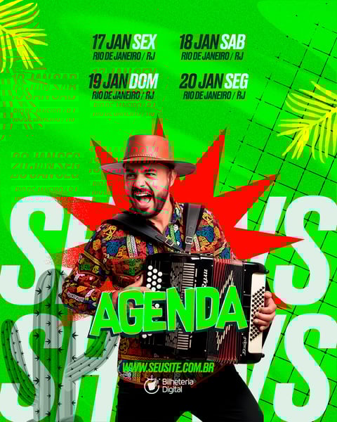 FLYER EVENTO SHOW AGENDA PSD FEED 66