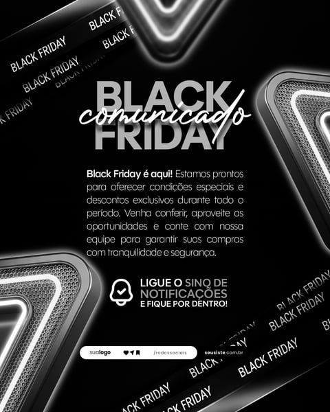 BLACK FRIDAY AVISO COMUNICADO ANÚNCIO SOCIAL MEDIA PSD EDITÁVEL 10