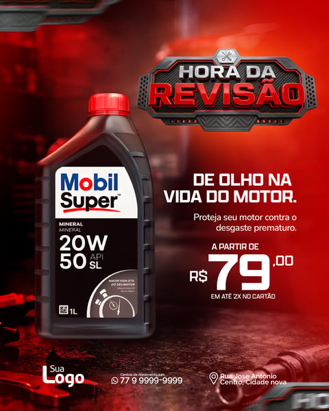 Hora da Revisão Social Media PSD Editável 2
