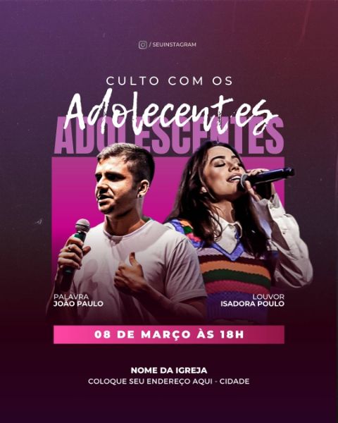 ARTE GOSPEL - CULTO JOVEM - CANVA