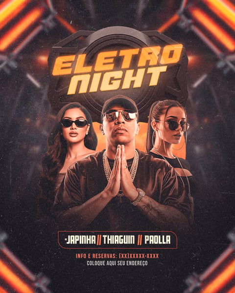 FLYERS PARA EVENTOS ELETRO NIGHT FEED