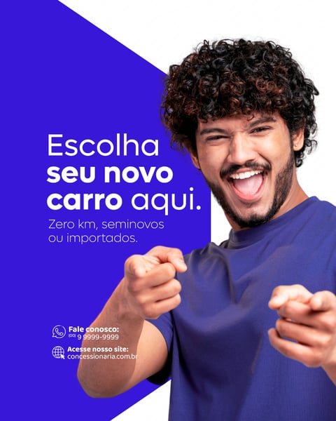 CONCESSIONÁRIA CARRO NOVO SOCIAL MEDIA FEED PSD EDITÁVEL