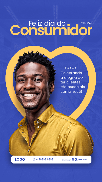 15 DE MARÇO - DIA DO CONSUMIDOR SOCIAL MEDIA AZUL