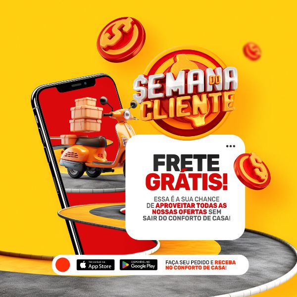 DIA DO CLIENTE 15 DE SETEMBRO SELO 3D SEMANA DO CLIENTE BANNER DELIVERY PSD EDITÁVEL