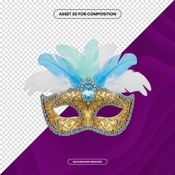 MÁSCARA DE CARNAVAL FESTA BRASIL PNG COMPOSIÇÃO 92 EDITADO
